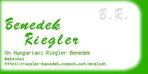 benedek riegler business card